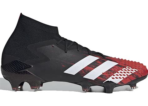 This is meant for unrivaled control on the firm ground. adidas Predator Mutator 20.1 FG Black White Red - EF1629