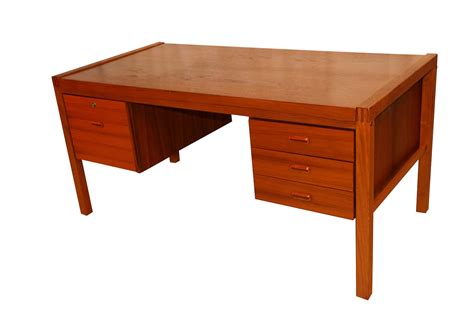 **locate near montreal** mid century tambour secretary / vanity desk dimensions: Mid Century Danish Teak Executive Desk | Mary Kay's Furniture