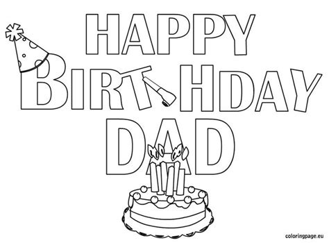 Check spelling or type a new query. Happy Birthday Dad coloring page | Kid Crafts | Pinterest | Coloring, Dads and Birthday cakes