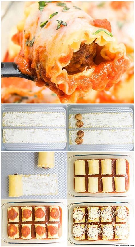 Meatball Lasagna Roll Ups Meatball Lasagna Creamy Pasta Recipes