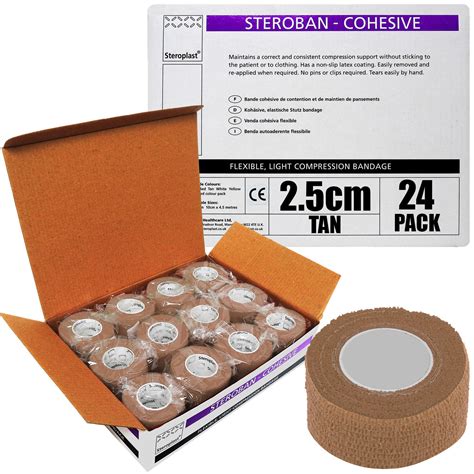Steroplast Cohesive Elasticated Attention Brand Natural Bandage Colour