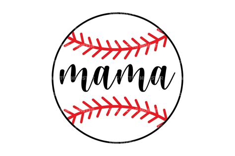Baseball Mama Svg Cut File Baseball Mom Gráfico Por Svgvectormonster