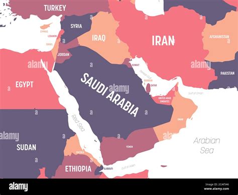 Middle East Map High Detailed Political Map Of Middle East And Arabian