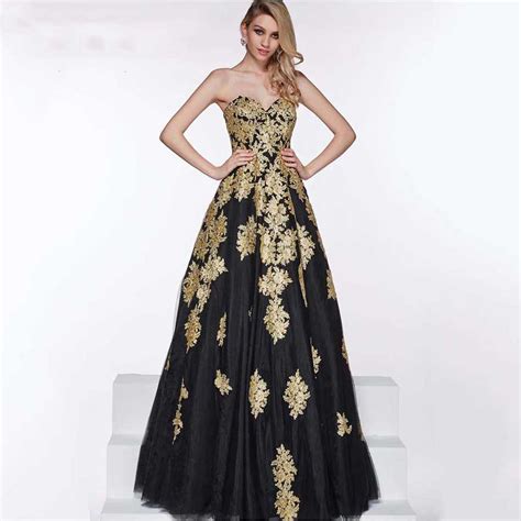 Plus Size Fashion Maternity Black Evening Dresses 2015 Lace Gold