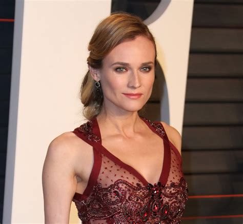Diane Kruger Braless In A See Through Dress At Vanity Fair Oscar Party