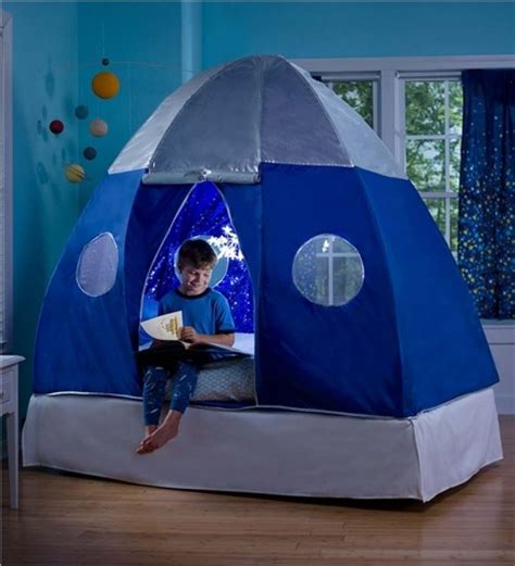 Tibe wird inklusive lattenrost geliefert, der an den rahmenauflageleisten verschraubt wird. Bett Zelt Twin Blau - Bett Zelt Twin Design Für Kinder ...