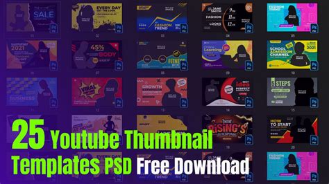25 Youtube Thumbnail Templates Psd Files Free Download Piximfix
