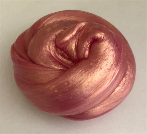 Rose Gold Metallic Clear Slime 4 Oz Pink Metallic Slime