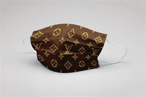 Supreme Pattern Louis Vuitton Brown Face Mask For Sale By Supreme Ny
