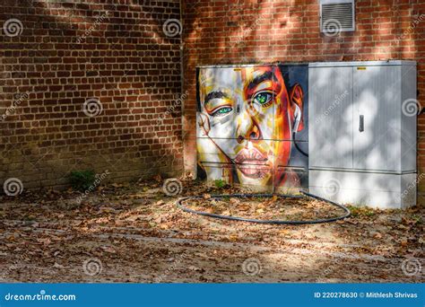 Graffiti Art Of Sad Boy On The Walls Editorial Image Image Of