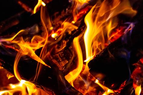 Wallpaper Fire Wood Burn Flame Bright Coal Hd Widescreen High