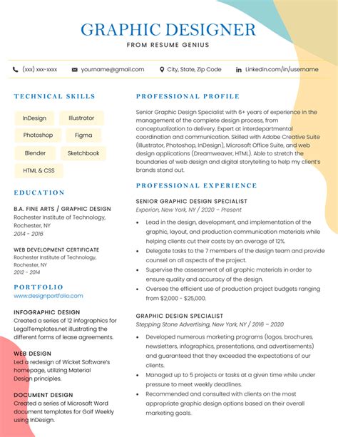 Best Graphic Design Resume Templates Printable Form Templates And Letter