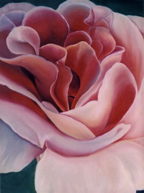 Why did georgia o'keeffe not go to college? Georgia O'Keeffe Inspired Peach Rose Flower Painting by ...