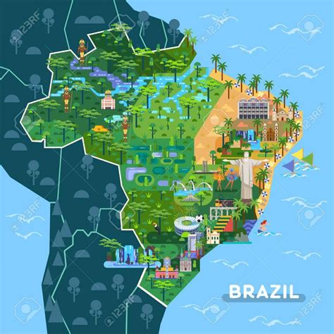 Brazil Tourist Attractions Map The Tourist Attraction