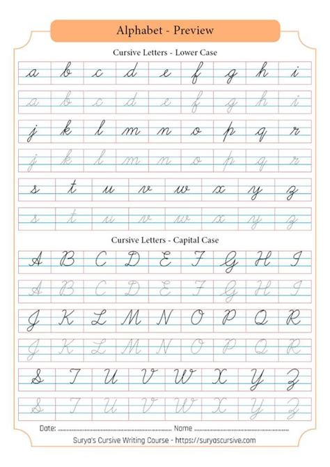 Free Cursive Writing Worksheets Pdf Teaching