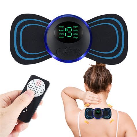 Ems Mini Portable Electric Pulse Neck Massager Cervical Back Muscle Pain Relief Tool Shoulder
