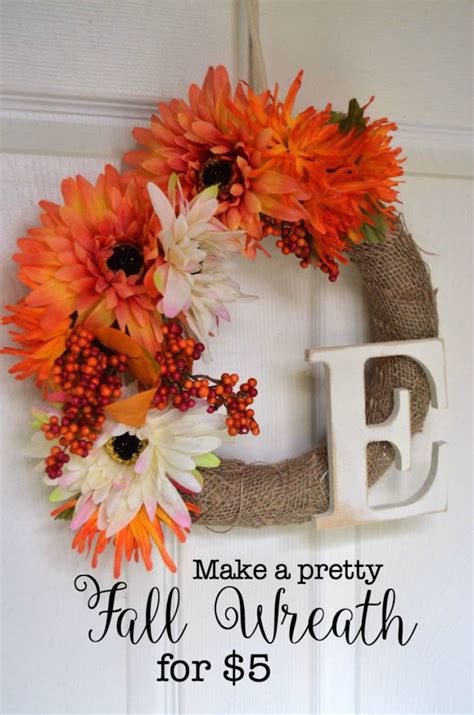 Wrap some fall florals with wire to the wreath base for an easy, inexpensive, and stylish diy. 16 Easy DIY Fall Wreaths for Your Front Door - The Little ...