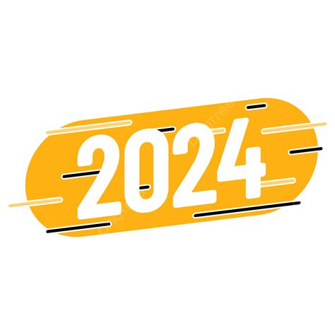 Pngtree Yellow 2024 Text Png Image 8627343 