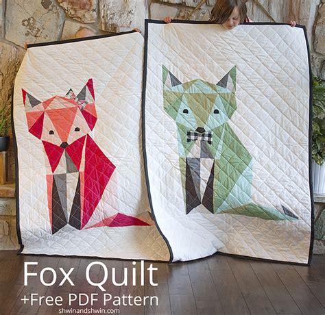 Fox Quilt Free Pdf Pattern Shwin And Shwin