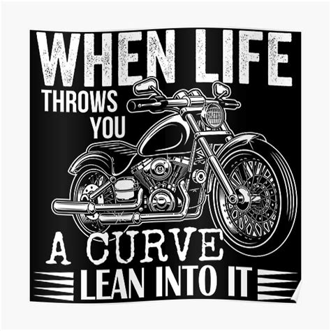 When Life Throws You A Curve Lean Into It Motorcyclebiker Shirt