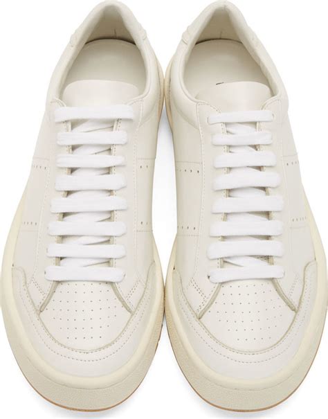 Umit Benan White Leather Classic Tennis Shoes For Men Lyst