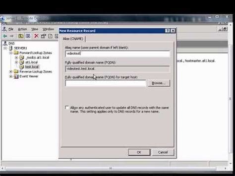 It is used to create an alias name for an existing host a record or another cname record. Create Alias CNAME record in Windows DNS - YouTube