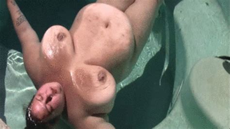 Bbw Lola Lovebug Is Floating Naked In The Hot Tub Showing Off Her Huge Tits And Belly The Best