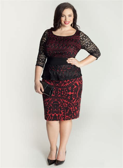 Plus Size Peplum Dress Picture Collection
