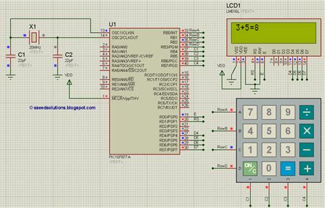 Saeeds Blog Pic16f877a Based Simple Calculator Codeproteus Simulation