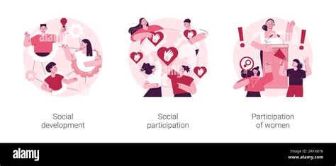 Social Skills Competence Abstract Concept Vector Illustration Set