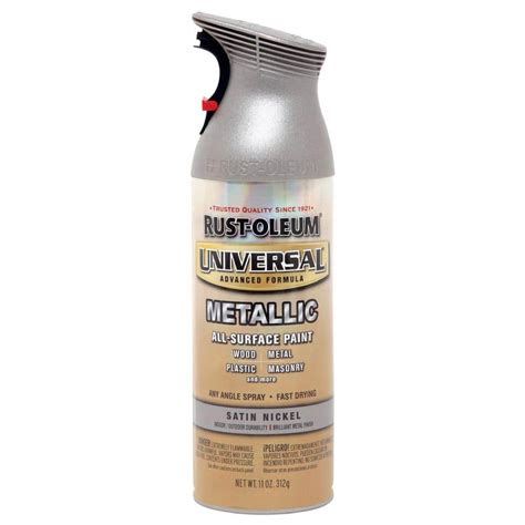 Rust Oleum Universal 11 Oz All Surface Metallic Satin Nickel Spray Paint And Primer In One