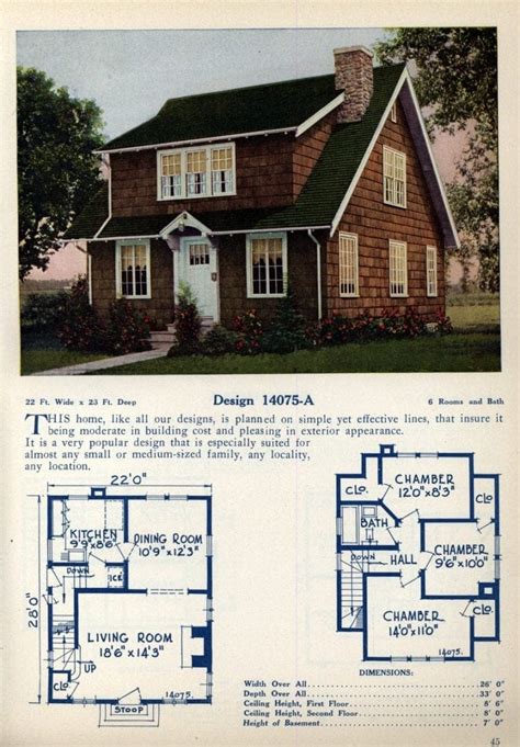 62 Beautiful Vintage Home Designs And Floor Plans From The 1920s Click