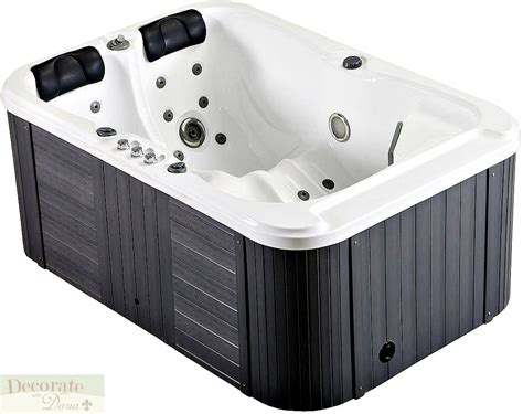 2 Person Hot Tub Spa Outdoor Hydrotherapy 31 Jets 2 Lounger 220v Hard