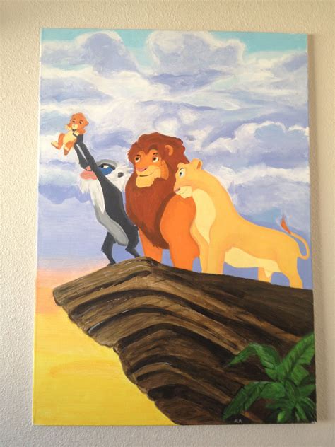 Custom Canvas Painting From The Lion King Painted For My Son When He