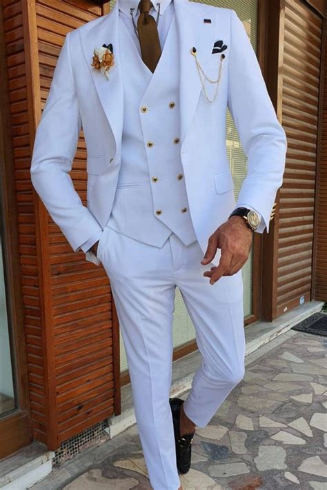 white three piece wedding suit groom attire giorgenti custom suits brooklyn nyc artofit