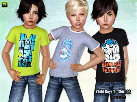 Lillkas Child Boy T ~ Shirt 03 Sims 4 Children Kids Boys The Sims