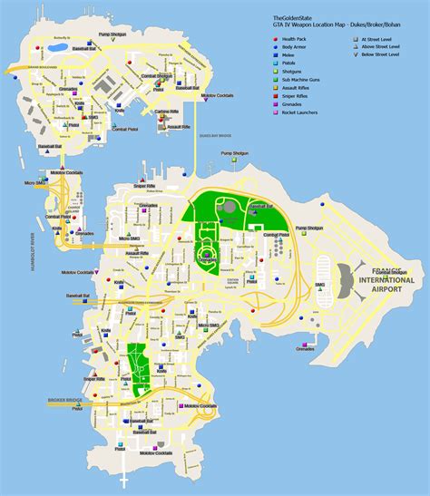 Grand Theft Auto Iv The Complete Edition Weapon Location Map Dukes