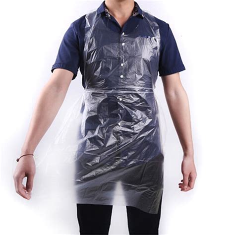 100pcs Disposable Aprons Waterproof Oil Proof Antifouling Plastic Aprons Anti Splash Kitchen