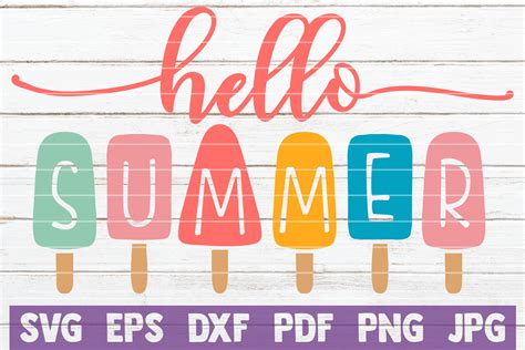 Hello Summer Svg Cut File Commercial Use
