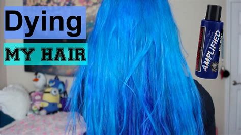 Getting my hair dyed at home, for example. DYING MY HAIR BLUE - YouTube