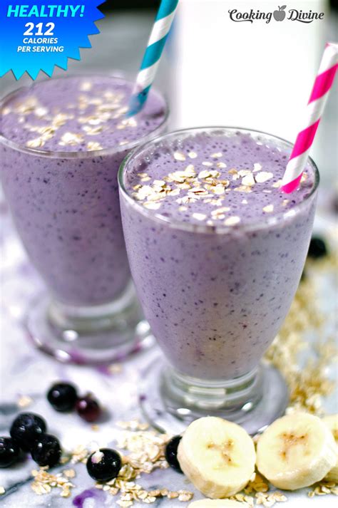 blueberry banana oatmeal smoothie healthy cooking divine