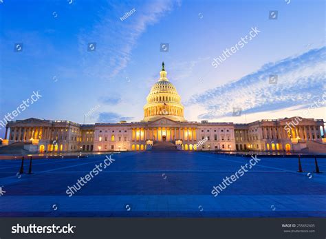 Capitol Building Washington Dc Sunset At Us Congress Usa Stock Photo