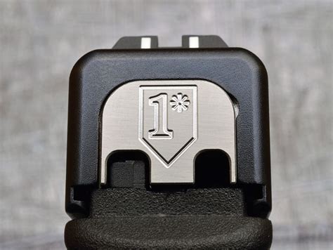 1 Slide Back Plate Custom Engraved Glock Plate Milspin