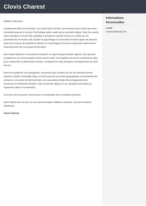 Lettre De Motivation Parcoursup Exemple Projet Motiv