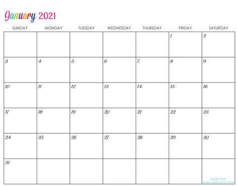 Writable Monthly Calendar 2021 2021 Calendar