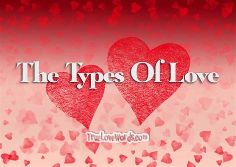 Discover The Types Of Love True Love Words