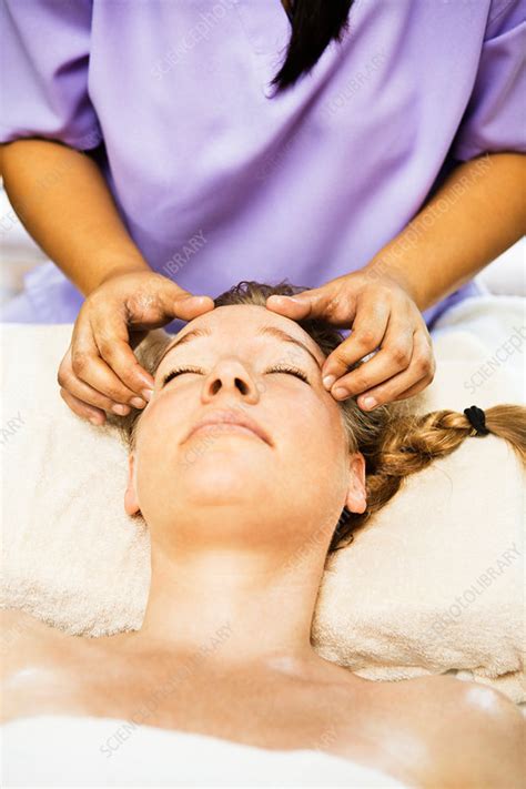 woman having scalp massage in spa stock image f005 3109 science