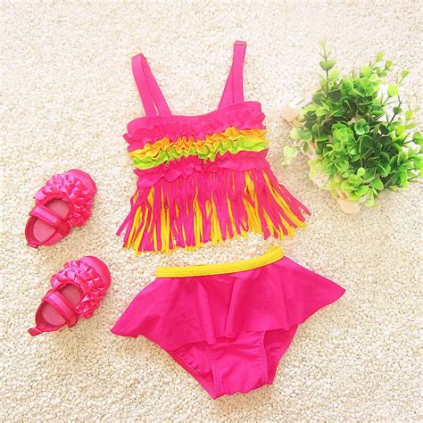 The New Tassel Girl Baby Infants Bikini And Young Children Two Pieces