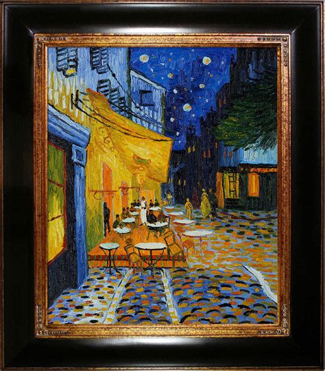 Handpainted Hued Cafe Terrace At Night By Vincent Van Gogh Shopstyle