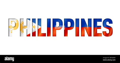 Philippines Flag Text Font National Symbol Background Stock Photo Alamy